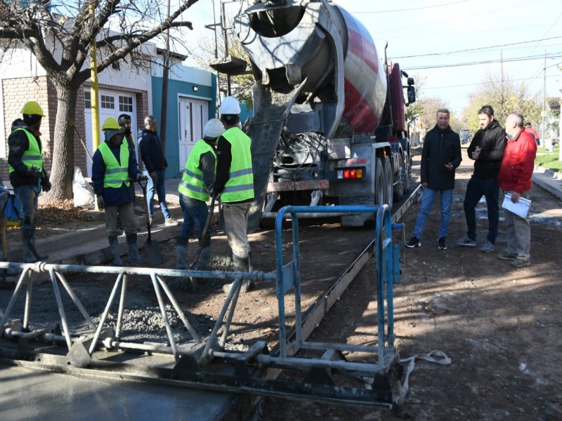 El sector Cispren en su última etapa de la obra de pavimentación