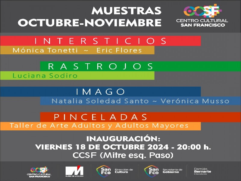 Se inaugurarán cuatro muestras simultaneas en el Centro Cultural
