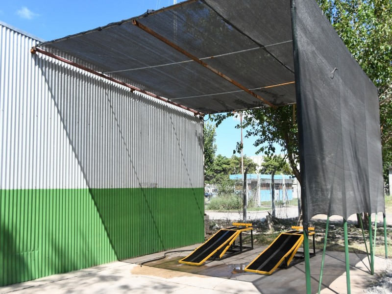 Se habilitó un lavadero para vehículos en la planta de Amos