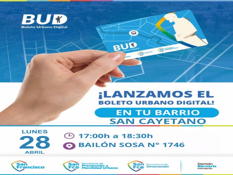 El Boleto Urbano Digital se presenta en los barrios