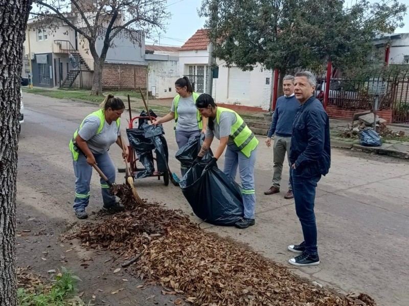 El municipio avanza con la campaña de recolección de hojas en todos los barrios