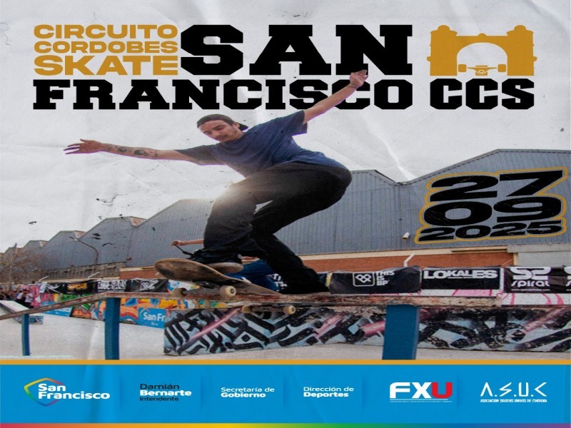 San Francisco se prepara para recibir una nueva fecha del Circuito Cordobés de Skate