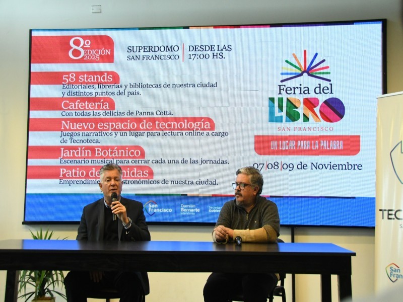 Se anunció la octava edición de la Feria del Libro San Francisco