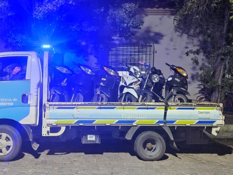 Se incautaron 19 motovehículos en operativo de control vehicular